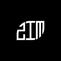 ZIM letter logo design on black background. ZIM creative initials letter logo concept. ZIM letter design. 