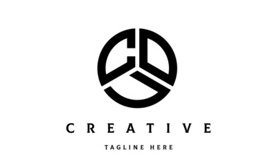 COU creative circle three letter logo