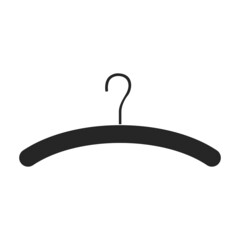 Hanger vector icon.Black vector icon isolated on white background hanger.