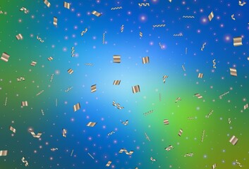 Light Blue, Green vector background in Xmas style.