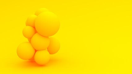 Abstract yellow background 3d render, 3d illustration 