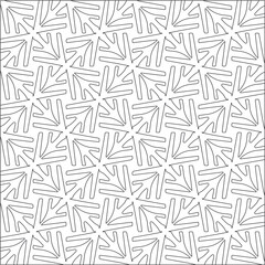 Vector pattern with symmetrical elements . Repeating geometric tiles from striped elements. black patterns.