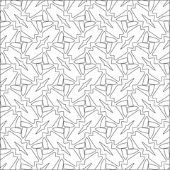 Vector pattern with symmetrical elements . Repeating geometric tiles from striped elements. black patterns.