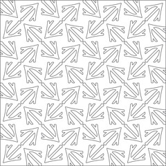 Vector pattern with symmetrical elements . Repeating geometric tiles from striped elements. black patterns.