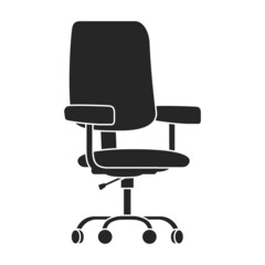 Chair of furniture vector icon.Black vector icon isolated on white background chair of furniture .