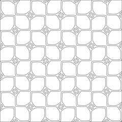 Seamless vector pattern in geometric ornamental style. Black pattern.