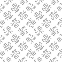 Seamless vector pattern in geometric ornamental style. Black pattern.