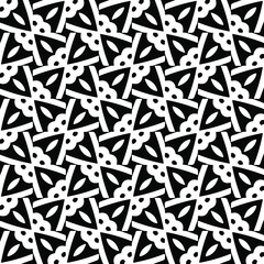 Seamless vector pattern in geometric ornamental style. Black pattern.