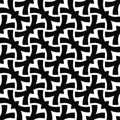 Seamless vector pattern in geometric ornamental style. Black pattern.