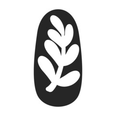 Nail of manicure vector icon.Black vector icon isolated on white background nail of manicure.