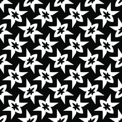 Seamless vector pattern in geometric ornamental style. Black pattern.