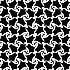 Seamless vector pattern in geometric ornamental style. Black pattern.