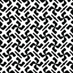 Seamless vector pattern in geometric ornamental style. Black pattern.