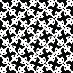 Seamless vector pattern in geometric ornamental style. Black pattern.