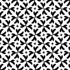 Seamless vector pattern in geometric ornamental style. Black pattern.