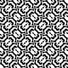 Seamless vector pattern in geometric ornamental style. Black pattern.