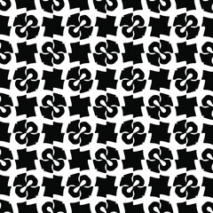 : Seamless vector pattern in geometric ornamental style. Black pattern.