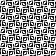 : Seamless vector pattern in geometric ornamental style. Black pattern.