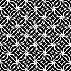 : Seamless vector pattern in geometric ornamental style. Black pattern.