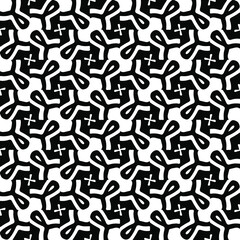 : Seamless vector pattern in geometric ornamental style. Black pattern.