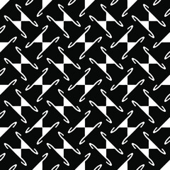 : Seamless vector pattern in geometric ornamental style. Black pattern.