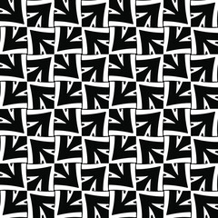 : Seamless vector pattern in geometric ornamental style. Black pattern.