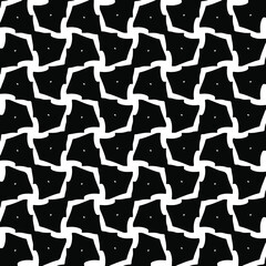 : Seamless vector pattern in geometric ornamental style. Black pattern.