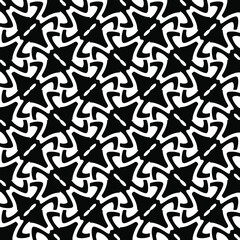 Seamless vector pattern in geometric ornamental style. Black  pattern.