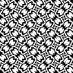 Seamless vector pattern in geometric ornamental style. Black  pattern.