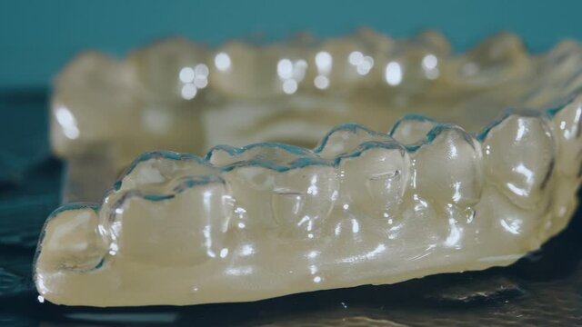 A mouth guard for teeth, printed on a 3D printer