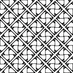 Fototapeta premium Seamless vector pattern in geometric ornamental style. Black pattern.