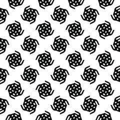 Seamless vector pattern in geometric ornamental style. Black  pattern.