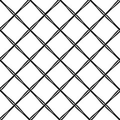 Seamless vector pattern in geometric ornamental style. Black  pattern.