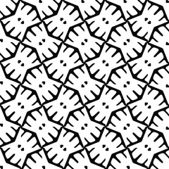 Seamless vector pattern in geometric ornamental style. Black  pattern.