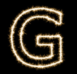 Letter G - Made out of sparkles