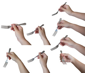 フォークを持つ手のセット