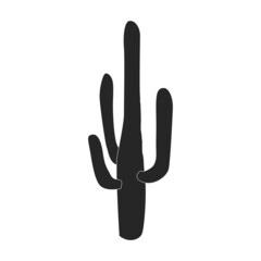 Cactus of flower vector icon.Black vector icon isolated on white background cactus of flower.