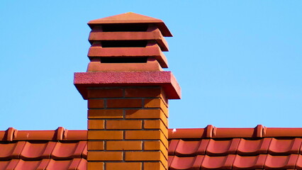 Naklejka premium roof and chimney