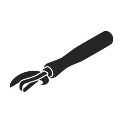 Bottle opener isometric vector icon.Black vector icon isolated on white background bottle opener.