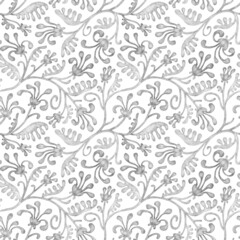 Vintage seamless floral pattern. Illustration hand-drawn in pencil on paper. Cute print for textiles.