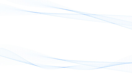 背景素材 澄んだそよ風の様な癒される青い滑らかな曲線のフレームデザイン ベクター
 Backgrounds. Soothing blue smooth curved frame design like a clear breeze. Vector - obrazy, fototapety, plakaty