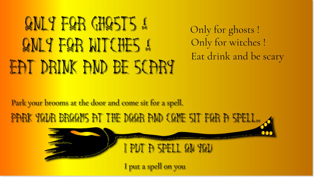 I put a spell on you
Park your brooms at the door and come sit for a spell.