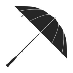Umbrella vector icon. Black vector icon isolated on white background umbrella.