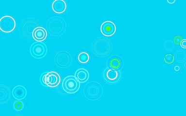 Light Green, Red vector background with bubbles.