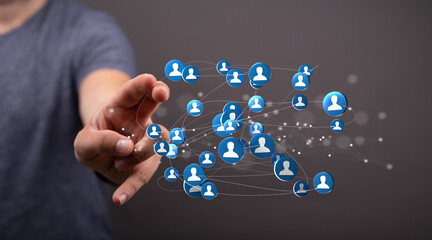  people network structure HR - Human resources management and recruitment