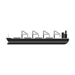 Obraz premium Barge vector icon.Black vector icon isolated on white background barge.