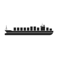 Barge vector icon.Black vector icon isolated on white background barge.