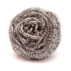Metal scouring ball isolated