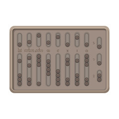 Abacus vector cartoon icon. Vector illustration tool for counting on white background. Isolated cartoon illustration icon of abacus, .