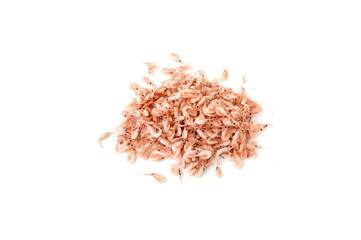 Small freshwater shrimp isolated on white background.